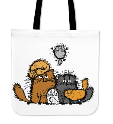 Tote Bag - Cloth - Crazy Fuzzy Cats